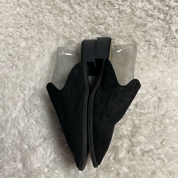 C est 1946 perforated faux suede slip on mules almond toe SZ10 - Picture 7 of 9